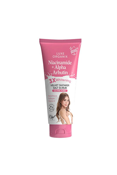 LUXE ORGANIX Niacinamide + Alpha Arbutin Velvet Salt Scrub