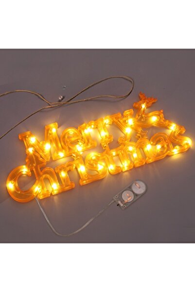 Flippy LED Christmas 3D Letters "Merry Christmas", Warm White, 27.5 x 10.5 x 1.4 cm, Yellow