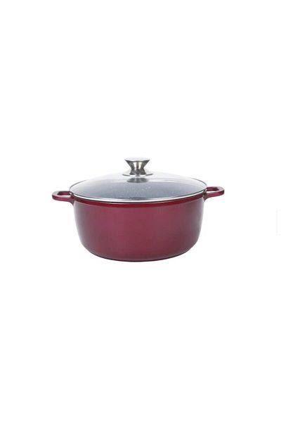 OEM Aluminum Pot with Marbled Ceramic Coating and Glass Lid, 40 cm, 17 L, Grunberg