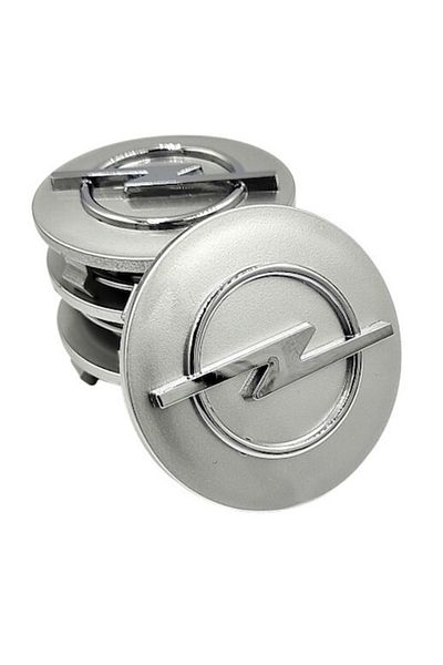 Opel Set 4 Wheel Caps Compatible with Alloy Wheels 64/59mm Silver