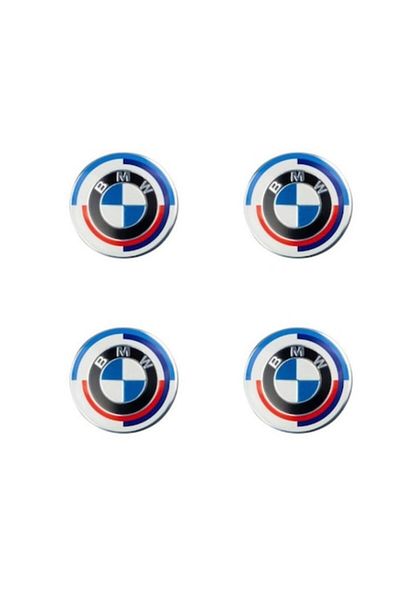 BMW Set 4 Caps pentru Jante Roti 56mm Editie Aniversara 50 de ani