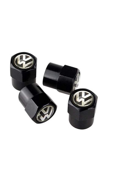 BLACK Set 4 capace pentru supapele de ventilație Volkswagen