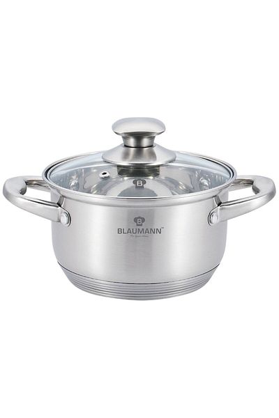 Blaumann Oala cu capac otel inoxidabil 26 cm Satin Gourmet Line BL 3321
