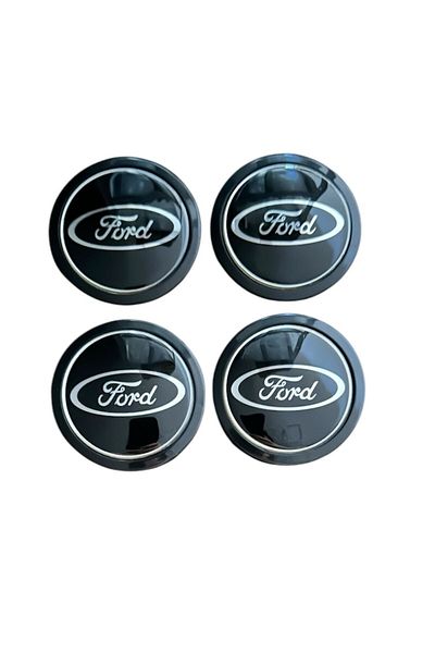 MAF Set 4 capace roti 76mm exterior, 60mm interior Ford negre compatibil/inlocuitor janta aliaj