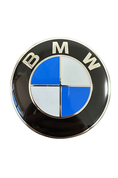 BMW Suport emblemă, capotă sau portbagaj, 74 mm, alb/albastru