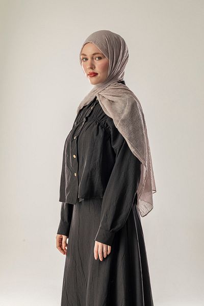 FLEUR SOİE شال موسلين رمادي اللون من DAMA