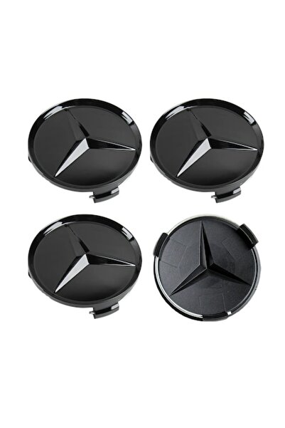 PBauto Set capace roți PBauto, Mercedes A, B, C, E, G, M, R, S, jante aliaj, negru lucios, 4 buc.