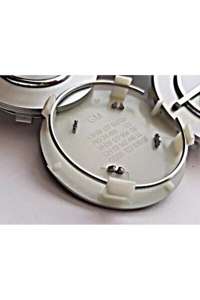 GREY Set de 4 capace centrale argintii/gri de 64 mm pentru jante din aliaj, Opel Insignia/Astra/Vectra/Corsa