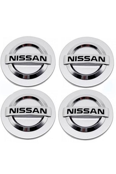 MAF Set 4 Capace jante aliaj roti Nissan 60mm argintii