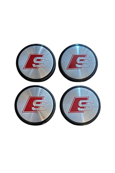 Universal Set 4 capace roti 62mm exterior Audi S line compatibil/inlocuitor janta aliaj