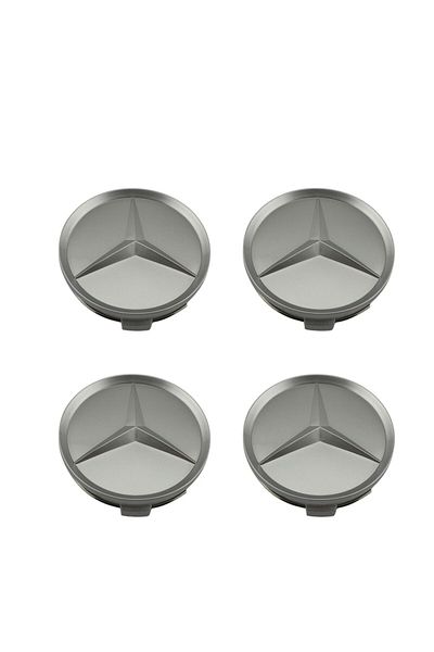 MERCEDES Set 4 Capace Jante tip AMG, argintiu, Diametru 75mm