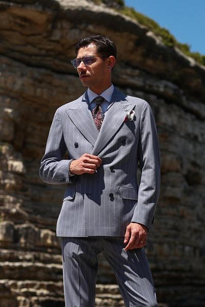 Kadir Büyükkaya Double Breasted Suit-Kab1226S