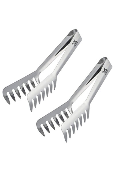 OEM Set of 2 Stainless Steel Pasta Tongs, 20.5 cm, Grunberg