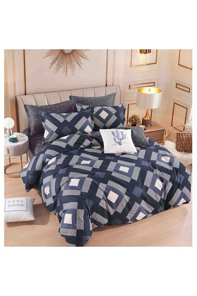 OEM Double Bed Linen, 6 Pieces, Fine Cotton, 180x200cm Sheet, 200x220cm Duvet Cover, Multicolored