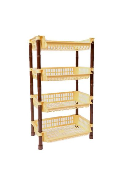 sterk Raft cu 4 rafturi STERK, 88x41x29 cm, dreptunghiular, galben
