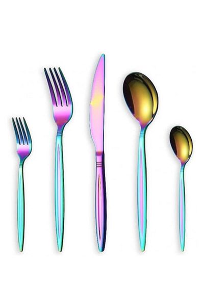 OEM Set cutlery stainless steel 30 pieces, Grunberg BL386C30, rainbow