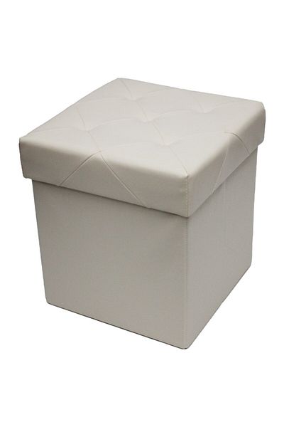 OEM Foldable Ottoman with Storage Space, 38x38x38 cm, Grunberg TB101/BEJ