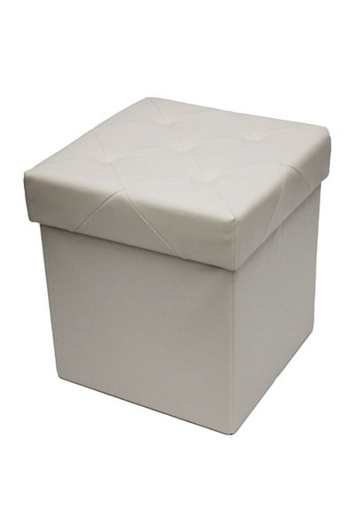 OEM Foldable Ottoman with Storage Space, 38x38x38 cm, Grunberg TB101/BEJ