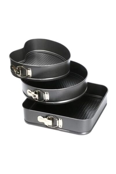 MACVI Set 3 tăvi de copt Macvi® Metal Diverse Forme Negre