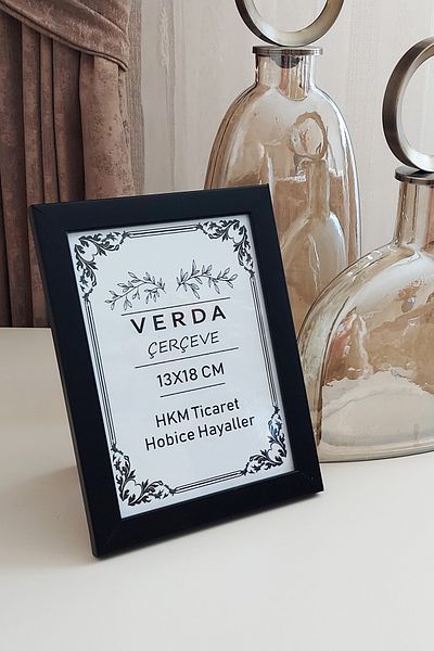 Verda Çerçeve Ramă foto 13x18 cm! Cadru decorativ de birou din PVC cu picioare din lemn!