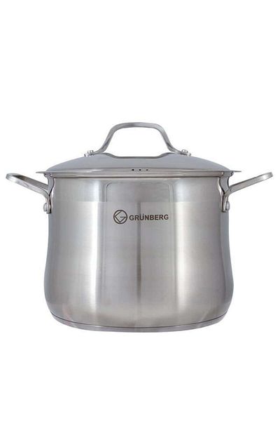 OEM Oală sub presiune Grunberg din oțel inoxidabil, 34 cm, 22 litri, capac din oțel inoxidabil, bază încapsulată