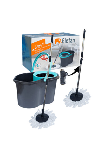 Elefan 16 liter bucket set, black, microfiber mop