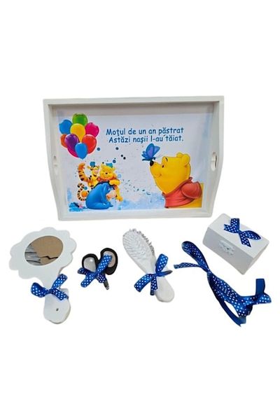 OEM Tavita mot si turta Cu 6 piese, fundite, Model Tigru, Albastru
