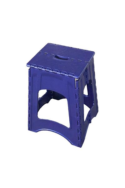 OEM Scaun pliabil pentru bucătărie, baie, camping și pescuit, albastru, înălțime 45 cm
