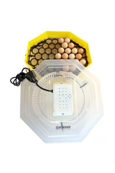 ertone Incubator electric pentru ouă cu termostat și dispozitiv de rotire, 41 de ouă și set de 3 cuțite