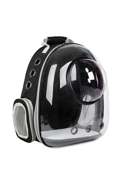 ANGMAD Rucsac Transport Animale ANGMAD, 43 x 33 x 25 cm, Geam Transparent, 9 Gauri de Ventilatie, Lesa de S