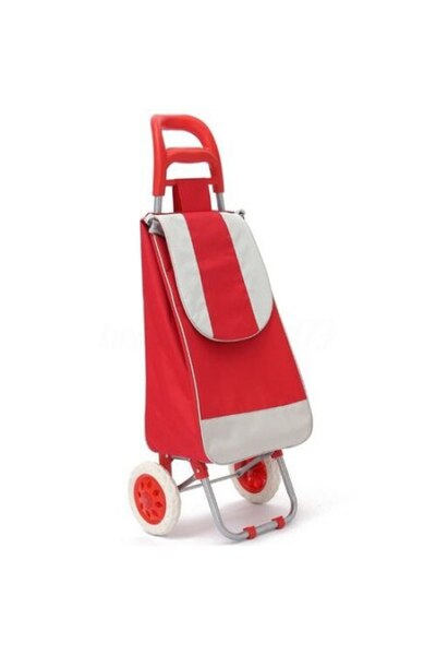 OEM Shopping trolley with 2 wheels, polyester bag material, metallic frame