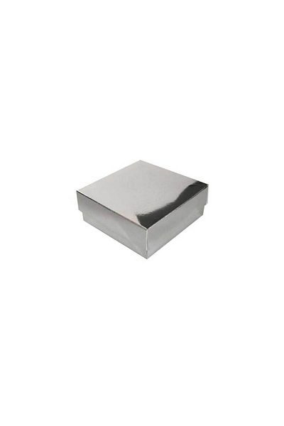 TT Tahtakale Toptancıları Complete Carton Box Solid Color 6X6X2.5 cm (25 Units) Silver