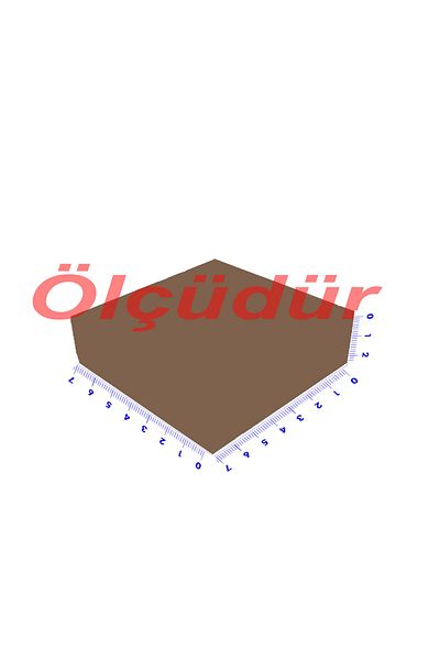 TT Tahtakale Toptancıları Acetate Underarm Cardboard 7X7X2.2 cm (50 Pieces) Blue