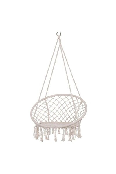 Daemi Scaun hamac brazilian, Springos, crem, max 150 kg, 79x80x120 cm