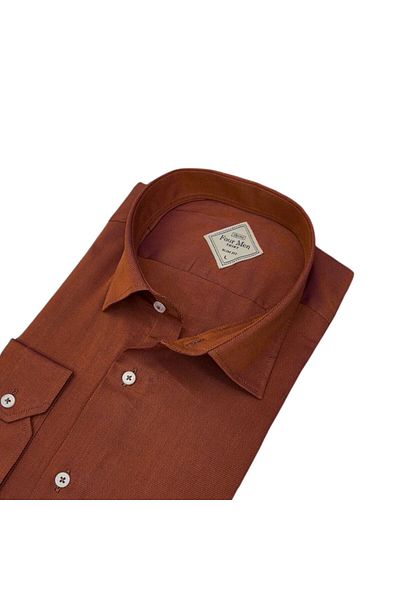 GÖMLEK GALERİSİ Slim Fit Slim Fit Oxford Plain Long Sleeve Men's Shirt