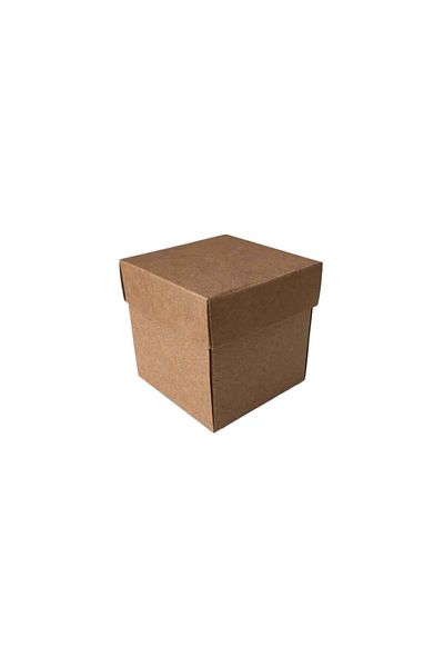 TT Tahtakale Toptancıları Complete Carton Box Solid Color 6X6X6 cm (25 Units) Kraft