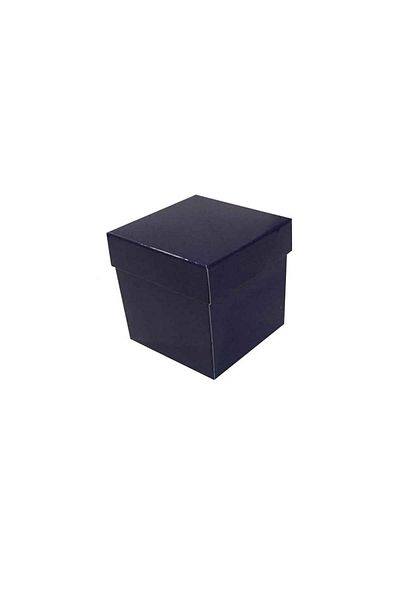 TT Tahtakale Toptancıları Complete Carton Box Solid Color 7X7X7 cm (25 Units) Navy Blue