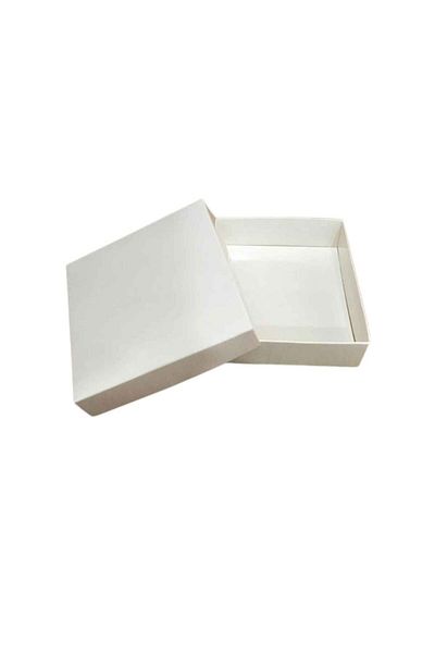 TT Tahtakale Toptancıları Complete Cardboard Box 10X10X3 cm (25 Pieces) White