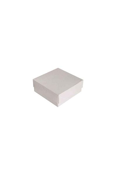 TT Tahtakale Toptancıları Complete Carton Box Solid Color 7X7X2.2 cm (25 Units) White