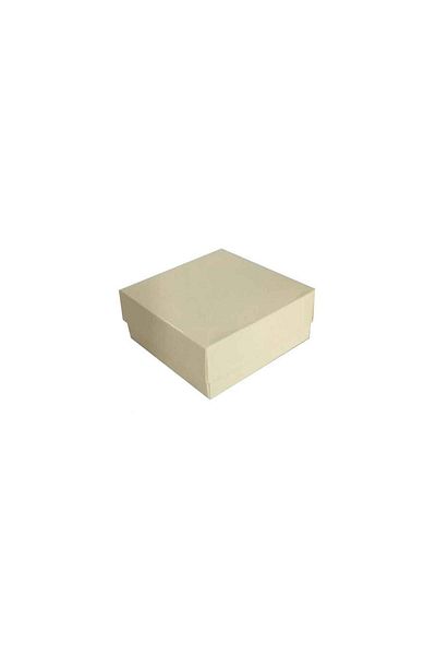 TT Tahtakale Toptancıları Complete Carton Box Solid Color 8X8X3 cm (25 Units) Cream