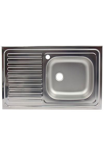 OEM Chiuvetă pentru corp + racord flexibil de scurgere Z-INOX ZLN-0193DR, Oțel inoxidabil anticalcar, Bază dreapta