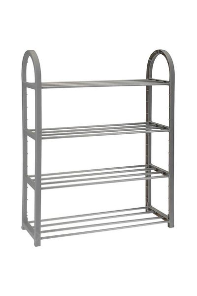 NAGO Suport pentru pantofi cu 4 rafturi, Gri, 50x65x19 cm, 700 g