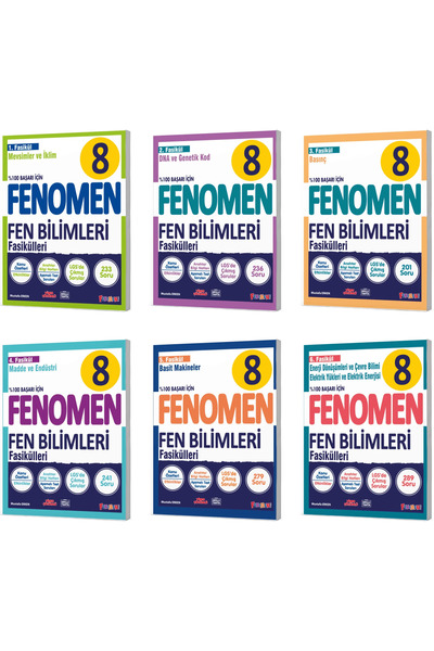 Fenomen Yayıncılık Fenomen 8.sınıf Fen Bilimleri Fasikülleri 6 Fasikül Soru B...