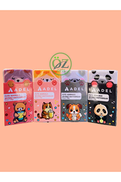 ÖZ OFİS Adel Cute Animals Sevimli Hayvanlar Silgi 1 adet