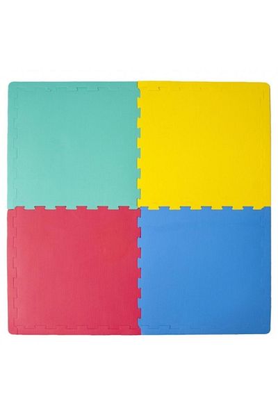 Nebunici Puzzle foam mat, non-slip, thermal insulated, 4 large pieces, EVA foam, 60 x 60 x 1 cm piece size