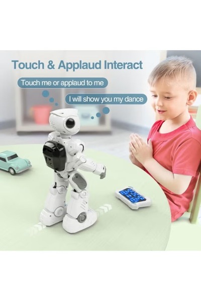 rexa Programming Robot Toys With Music Demo And Led Emoji Function,