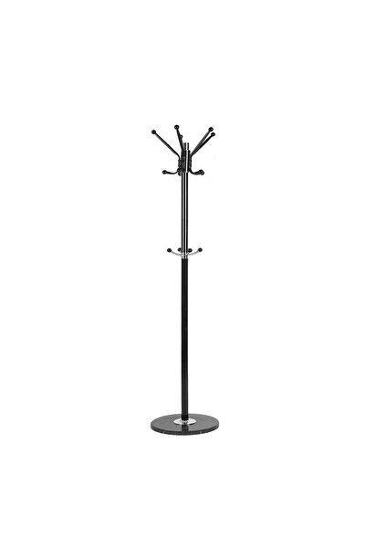 OEM Metal Coat Rack with Marble Base, Brown, 175 cm