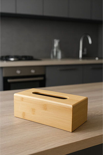 TUMU LIFE Bambu Model Pinterest Peçetelik Dekoratif Masaüstü Peçete Kutusu