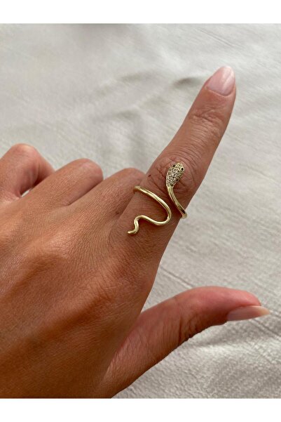 marsel aksesuar خاتم Xuping من الذهب مع حجر الثعبان القابل للتعديل