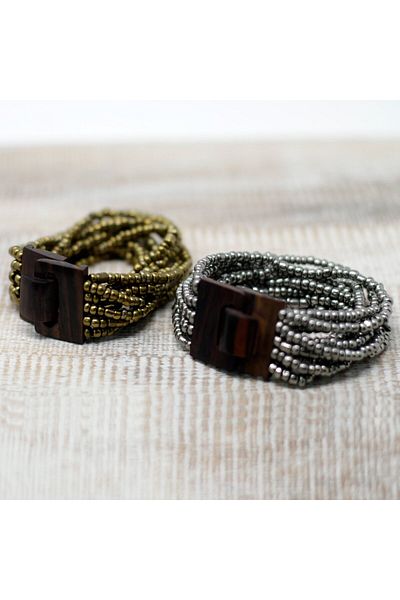 Cotomag Brown Wooden Clasp Bracelet